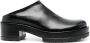 SAPIO 70mm heel leather mules Black - Thumbnail 1