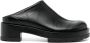 SAPIO low-heel leather mules Black - Thumbnail 1