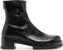 SAPIO zip-up leather boots Black - Thumbnail 1