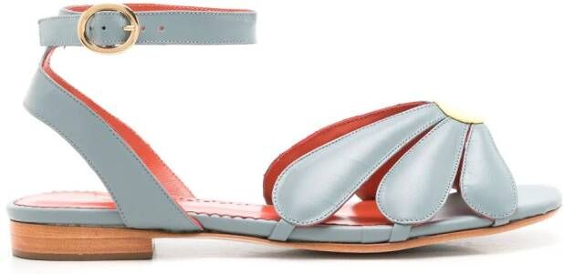 Sarah Chofakian Amelia leather sandals Orange