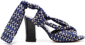 Sarah Chofakian ankle tie-fastening 90mm sandals Blue