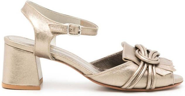 Sarah Chofakian Antonieta 65mm tassel-embellished sandals Metallic