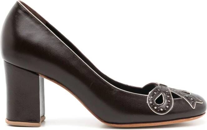 Sarah Chofakian Audrey 55mm leather pumps Brown