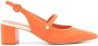 Sarah Chofakian Bertha 40mm pointed-toe leather pumps Orange - Thumbnail 1