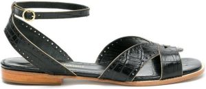 Sarah Chofakian Chemisier flat sandals Black