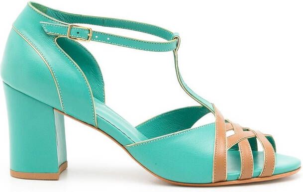 Sarah Chofakian Chiara 75mm colour-block sandals Blue