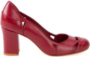 Sarah Chofakian chunky heel pumps Red