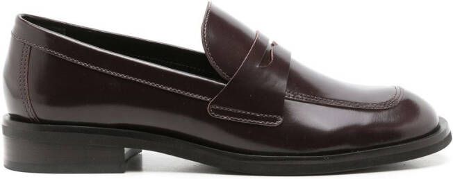 Sarah Chofakian Clarisse patent loafers Brown