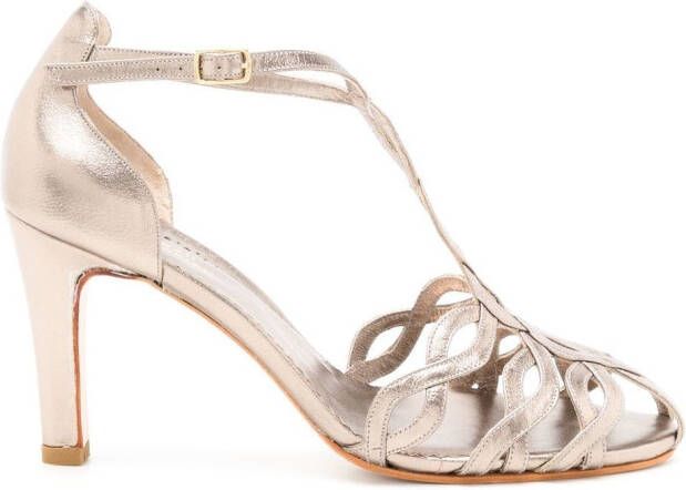 Sarah Chofakian Diana metallic-effect sandals