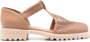 Sarah Chofakian Dimitri open-knit sandals Brown