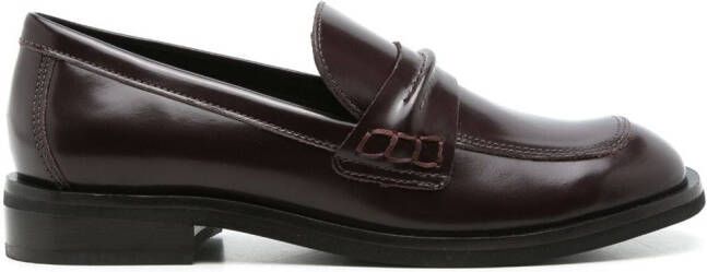 Sarah Chofakian Eliza leather loafer Brown
