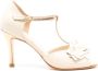 Sarah Chofakian Eve 80mm T-bar sandals White - Thumbnail 1
