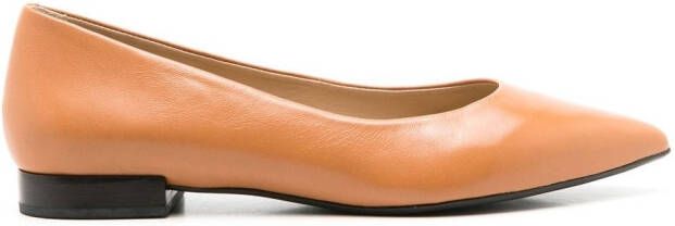 Sarah Chofakian Francesca leather ballerina shoes Brown