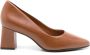 Sarah Chofakian Francesca pointed-toe 75mm leather mules Brown - Thumbnail 1