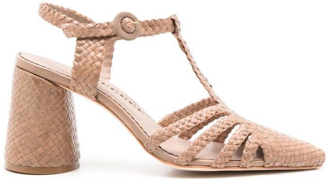 Sarah Chofakian Françoise 55mm woven sandals Neutrals