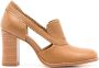 Sarah Chofakian Georges 75mm leather pumps Brown - Thumbnail 1