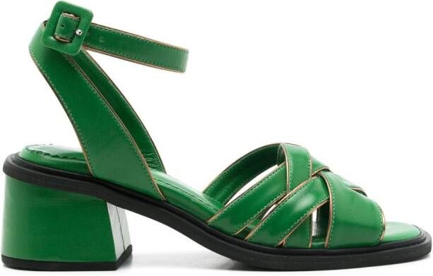 Sarah Chofakian Giverny 45mm leather sandals Green