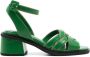 Sarah Chofakian Giverny 45mm leather sandals Green - Thumbnail 1