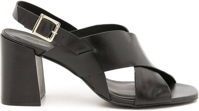 Sarah Chofakian Highway 85mm leather sandals Black