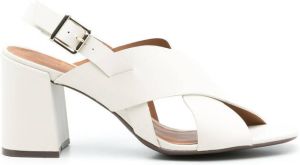 Sarah Chofakian Highway 85mm leather sandals White