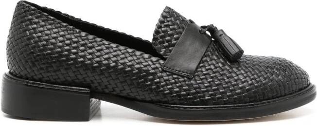Sarah Chofakian Hockney woven loafers Black