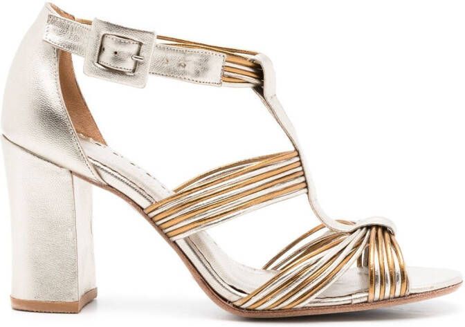 Sarah Chofakian Isabella ankle-strap 850mm sandals Silver