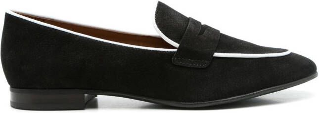 Sarah Chofakian Lauren penny-slot leather loafers Black