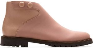 Sarah Chofakian leather ankle boots Pink