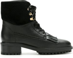 Sarah Chofakian leather Cavendish combat boots Black