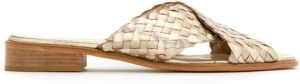 Sarah Chofakian leather flat sandals Neutrals