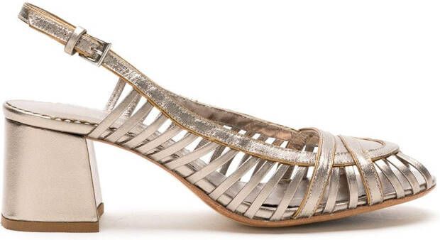 Sarah Chofakian leather Jezz sandals Gold