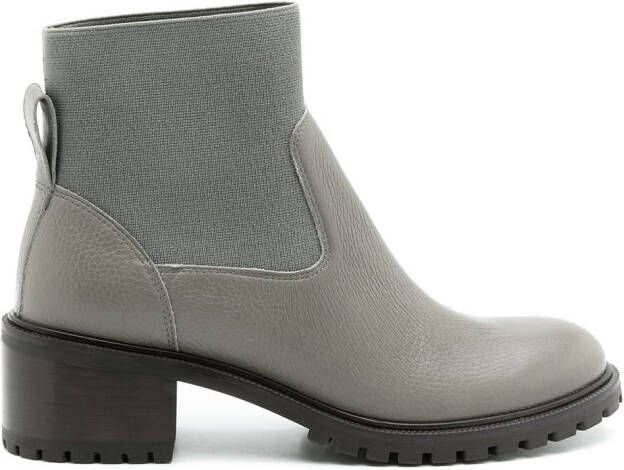 Sarah Chofakian leather Melrose boots Grey