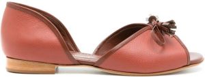 Sarah Chofakian leather Norway ballerina shoes Brown
