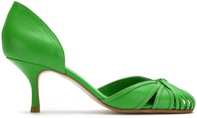 Sarah Chofakian leather pumps Green
