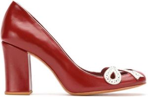 Sarah Chofakian leather pumps Red