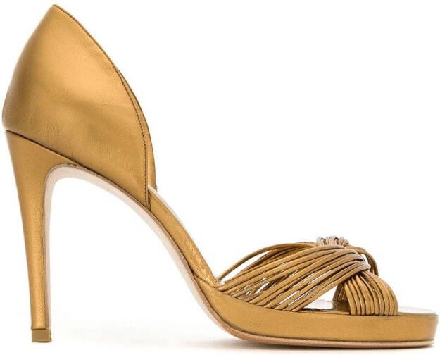 Sarah Chofakian leather sandals Gold