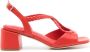 Sarah Chofakian Liane 45mm braided slingback sandals Orange - Thumbnail 1