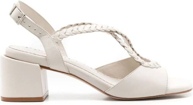 Sarah Chofakian Liane 45mm slingback sandals White