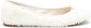 Sarah Chofakian Loby textured ballerina shoes White