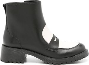 Sarah Chofakian Marcellie two-tone boots Black