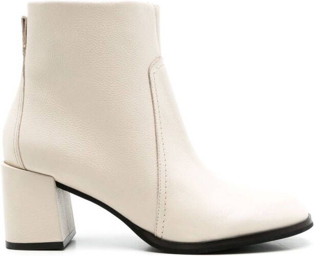Sarah Chofakian Mariette leather ankle boots White
