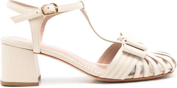 Sarah Chofakian Marly caged leather sandals Neutrals
