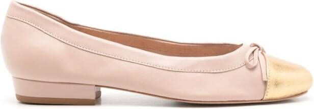 Sarah Chofakian Martina bow-detail ballerina shoes Neutrals