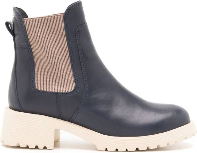 Sarah Chofakian Mirre leather ankle boots Blue