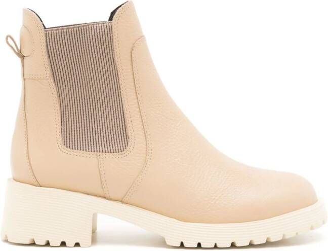 Sarah Chofakian Mirre leather ankle boots Neutrals