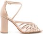 Sarah Chofakian Miuccia 75mm bow-detail sandals Neutrals - Thumbnail 1