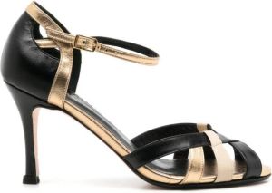 Sarah Chofakian Olga 75mm metallic sandals Black