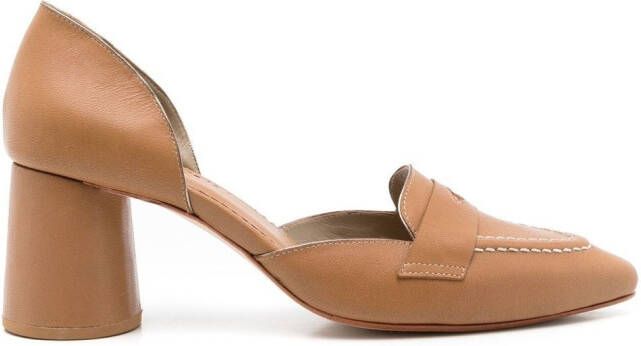 Sarah Chofakian Perry pointed-toe 70mm pumps Brown