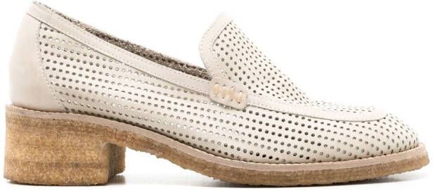 Sarah Chofakian Ronnie perforated oxford shoes Neutrals