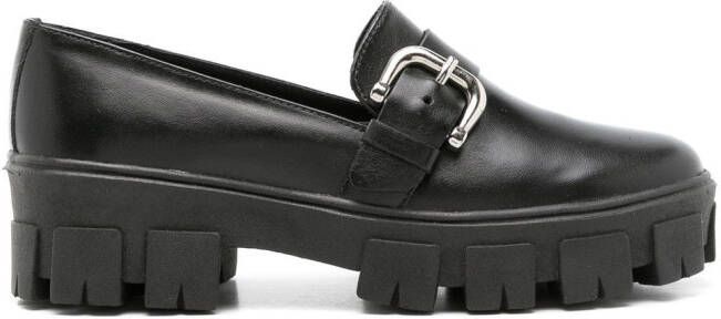 Sarah Chofakian side buckle-detail loafers Black